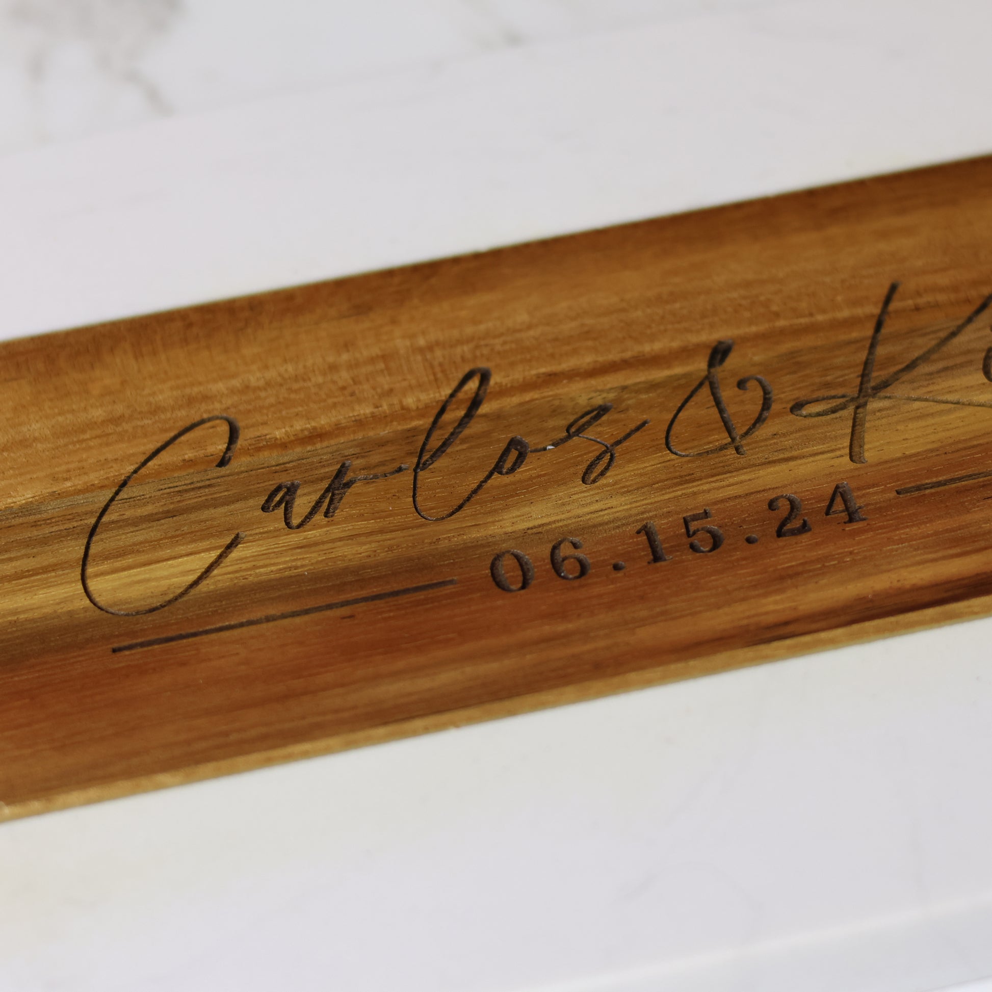 Personalized Names and Date Engraving on Serving Board